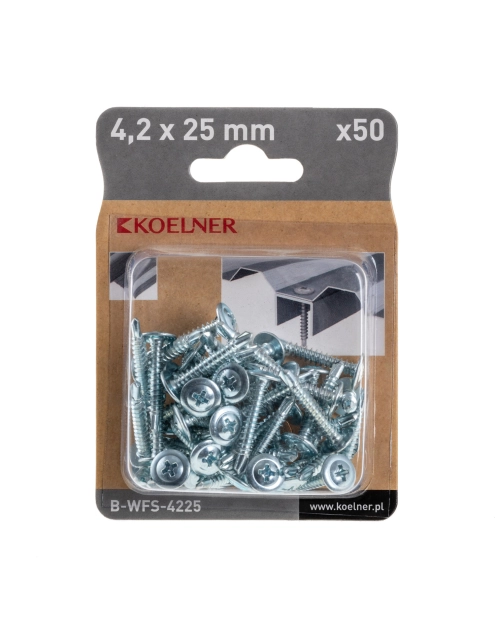 Zdjęcie: Wkręt do cienkich blach i drewna 4,2x25 mm 50 szt. KOELNER