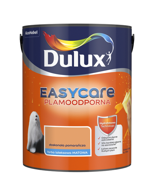 Zdjęcie: Farba do wnętrz EasyCare 5 L doskonała pomarańcza DULUX