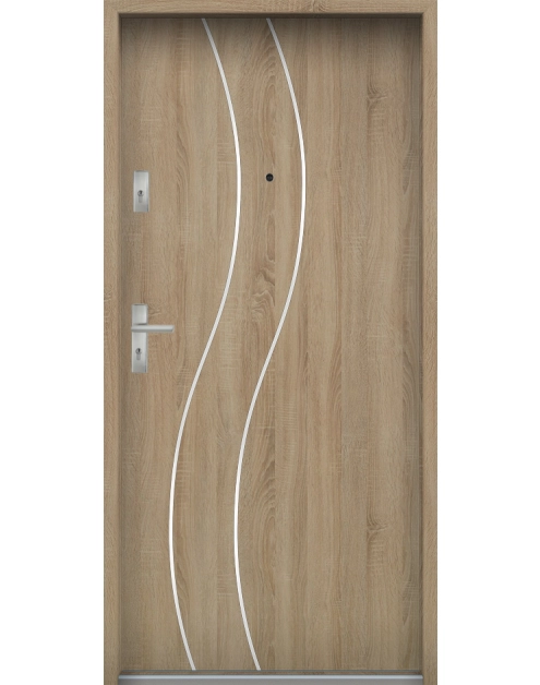 Zdjęcie: Drzwi wejściowe do mieszkań Bastion R-59 Sonoma 80 cm (NW) prawe ODR KR CENTER