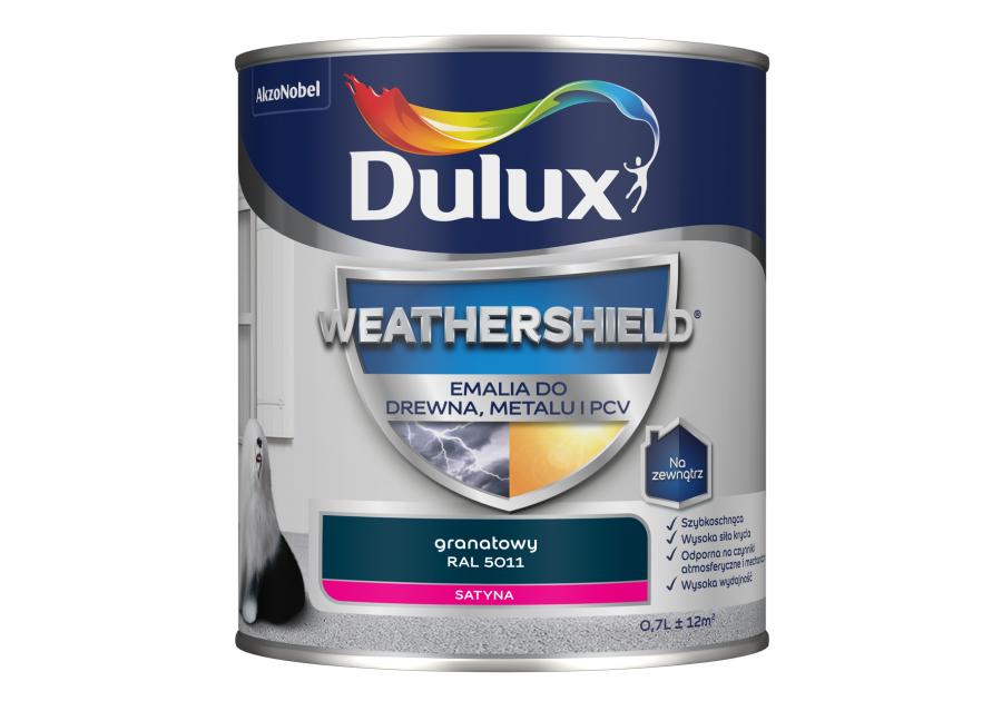 Zdjęcie: Emalia Dulux Weathershield granatowy RAL 5011 DULUX