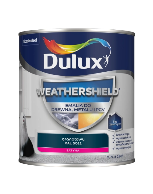 Zdjęcie: Emalia Dulux Weathershield granatowy RAL 5011 DULUX