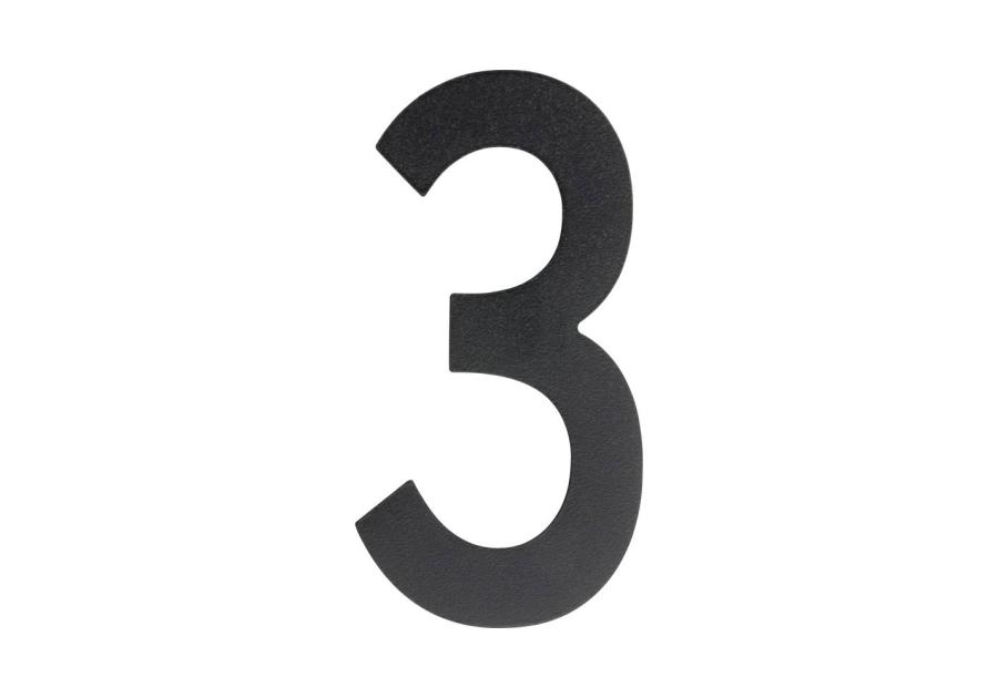 Zdjęcie: Cyfra 3 samoprzylepna 50 mm czarny mat METRO