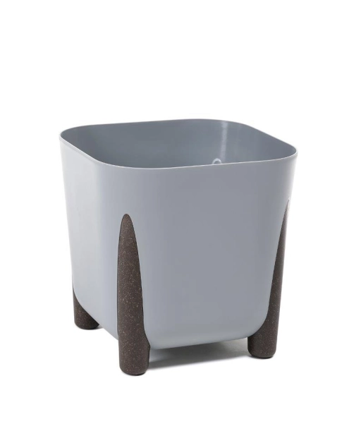 Zdjęcie: Donica kwadratowa Frida 26x26 cm szara LAMELA