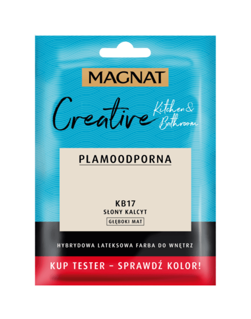 Zdjęcie: Tester farba lateksowa Creative Kitchem&Bathroom słony kalcyt 30 ml MAGNAT