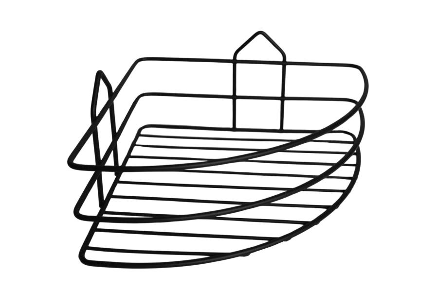 Zdjęcie: Półka łazienkowa Presto narożna czarna SEPIO