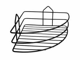 Półka łazienkowa Presto narożna czarna SEPIO