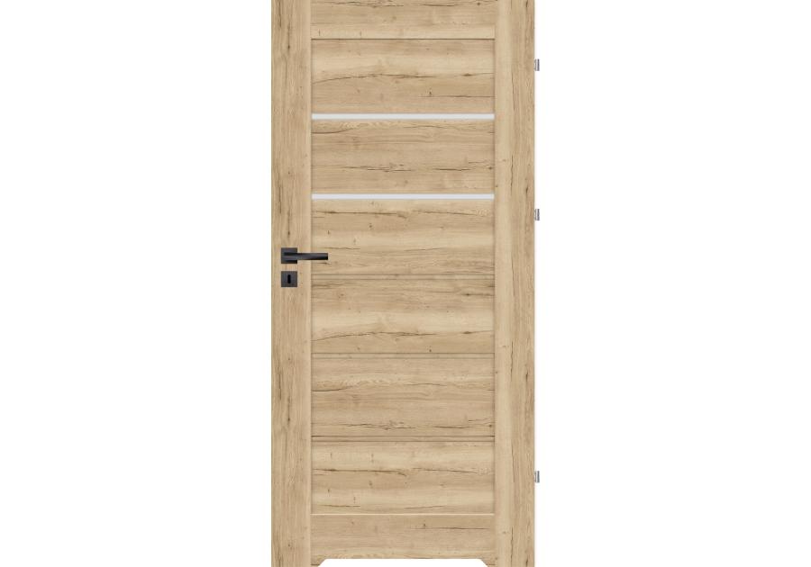 Zdjęcie: Drzwi wewnętrzne Seres 60P dąb halifax, mleczna szyba, podcięcie NAWADOOR