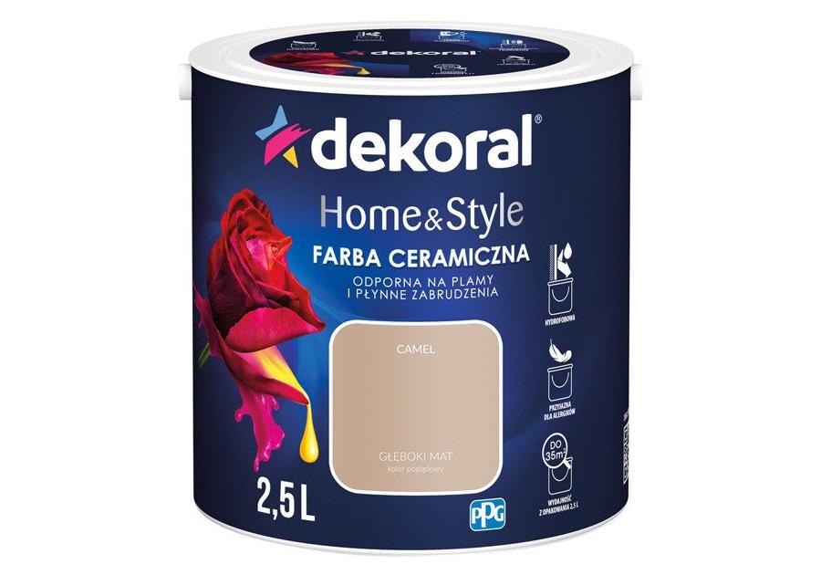 Zdjęcie: Farba ceramiczna Home&Style camel 2,5 L DEKORAL