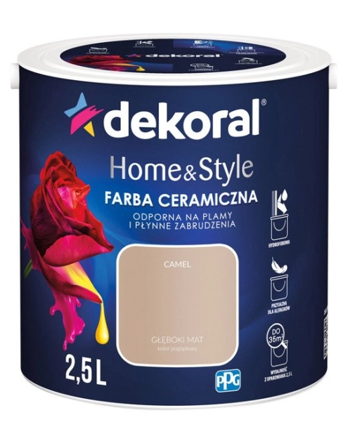 Zdjęcie: Farba ceramiczna Home&Style camel 2,5 L DEKORAL