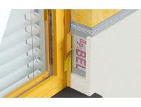 Zdjęcie: Listwa PVC BP13 L250 9/6 szary ciemny, przyokienna, dylatacyjna, z siatką i z uszczelką BELLA PLAST