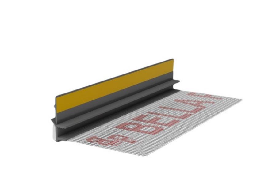 Zdjęcie: Listwa PVC BP13 L250 9/6 szary ciemny, przyokienna, dylatacyjna, z siatką i z uszczelką BELLA PLAST