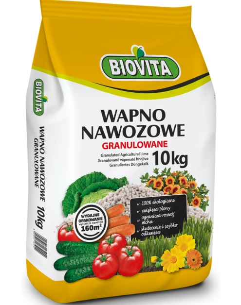 Zdjęcie: Wapno nawozowe granulowane 10 kg BIOVITA