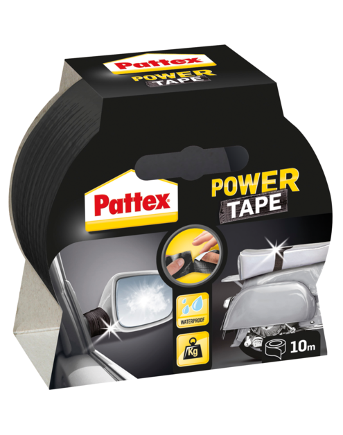 Zdjęcie: Taśma Power Tape czarna, 48 mm x 10 m PATTEX