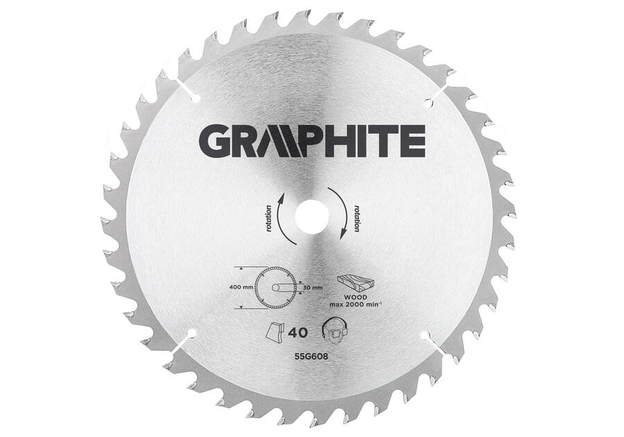 Zdjęcie: Tarcza do pilarki, widiowa, 400 x 30 mm, 40 zębów GRAPHITE