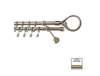 Zdjęcie: Karnisz podwójny Zeus fi 19 mm - 200 cm hak złoto KARWEL