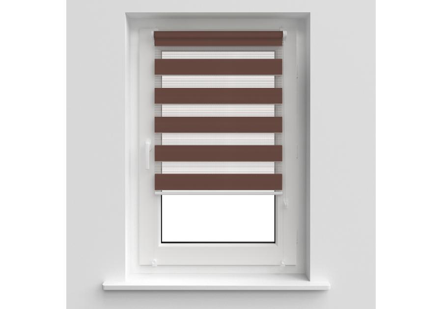 Zdjęcie: Roleta 38x140 cm Zebra II ciemny brąz DECODESIGN