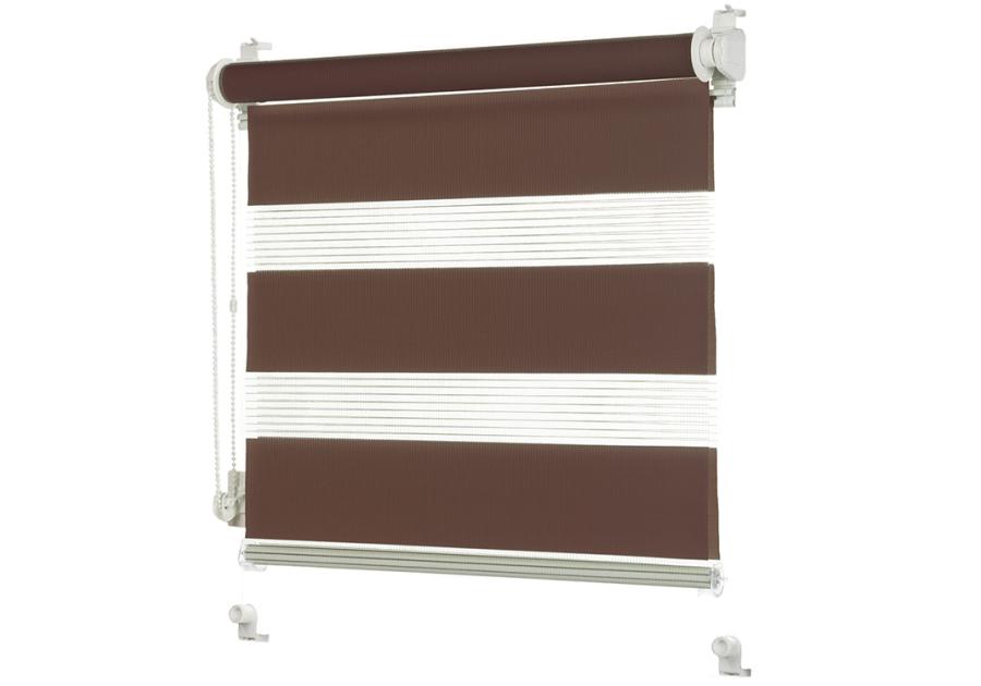 Zdjęcie: Roleta 38x140 cm Zebra II ciemny brąz DECODESIGN