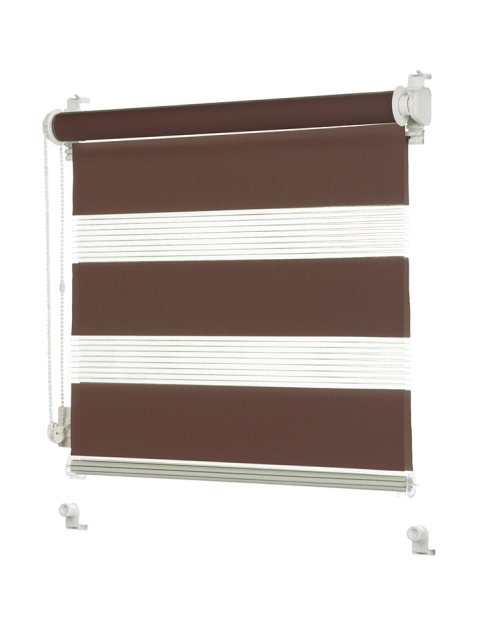 Zdjęcie: Roleta 38x140 cm Zebra II ciemny brąz DECODESIGN