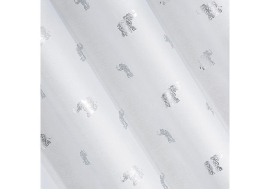 Zdjęcie: Firana Ebru biało-srebrna 140x250 cm na przlotkach EUROFIRANY