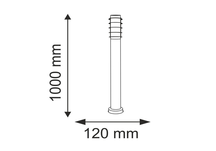 Zdjęcie: Lampa ogrodowa Serena Inox 100 cm POLUX