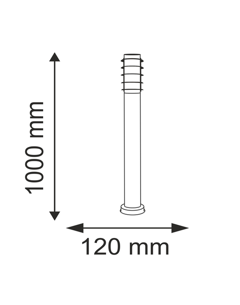 Zdjęcie: Lampa ogrodowa Serena Inox 100 cm POLUX