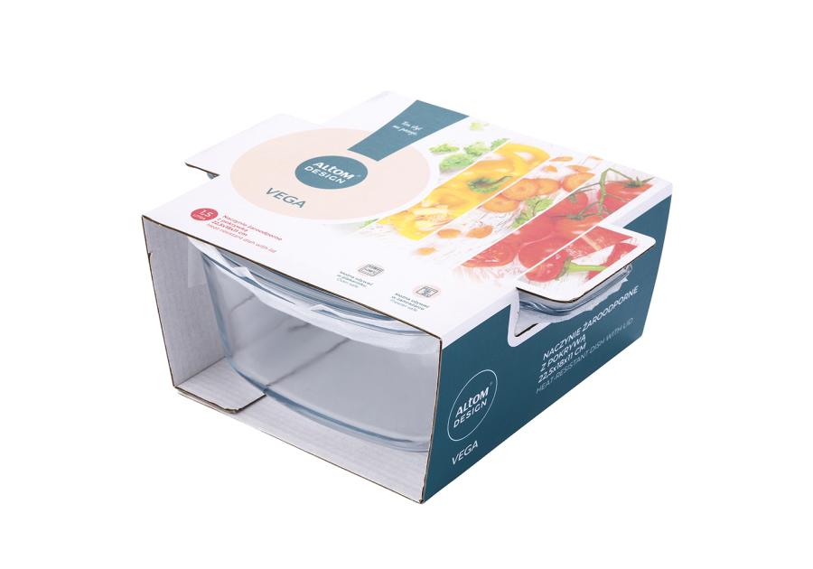 Zdjęcie: Naczynie żaroodporne Vega kwadratowe z pokrywką 1500 ml 22,5x18x11 cm ALTOM DESIGN