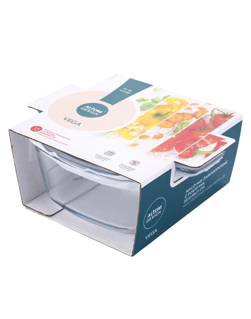 Zdjęcie: Naczynie żaroodporne Vega kwadratowe z pokrywką 1500 ml 22,5x18x11 cm ALTOM DESIGN