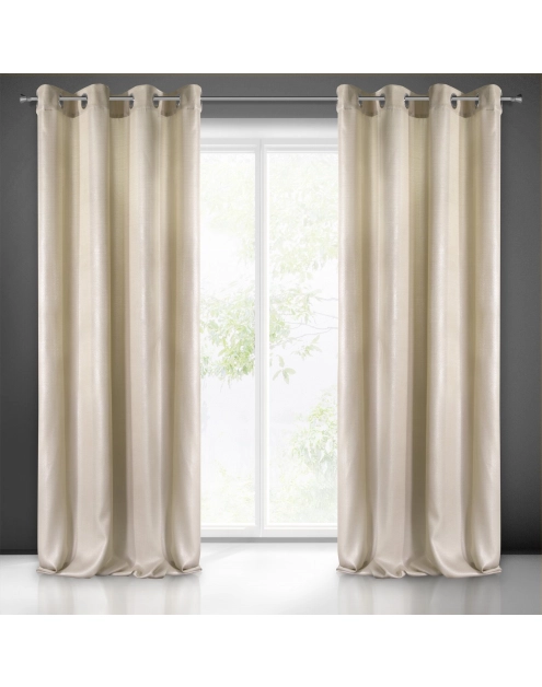 Zdjęcie: Zasłona gotowa Sasha 140x250 cm beżowy EUROFIRANY