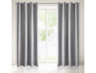 Zdjęcie: Zasłona Petra 140x250 cm stalowa na przelotkach EUROFIRANY