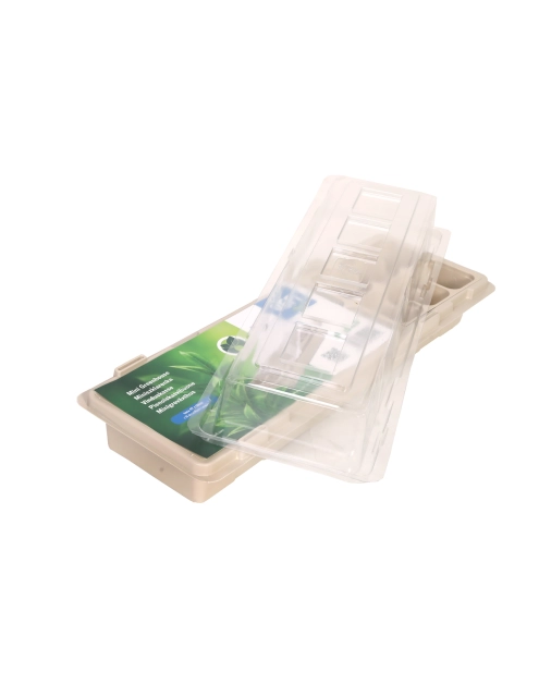 Zdjęcie: Miniszklarenka 47x16 cm z 18 doniczkami, z przykryciem VEFI