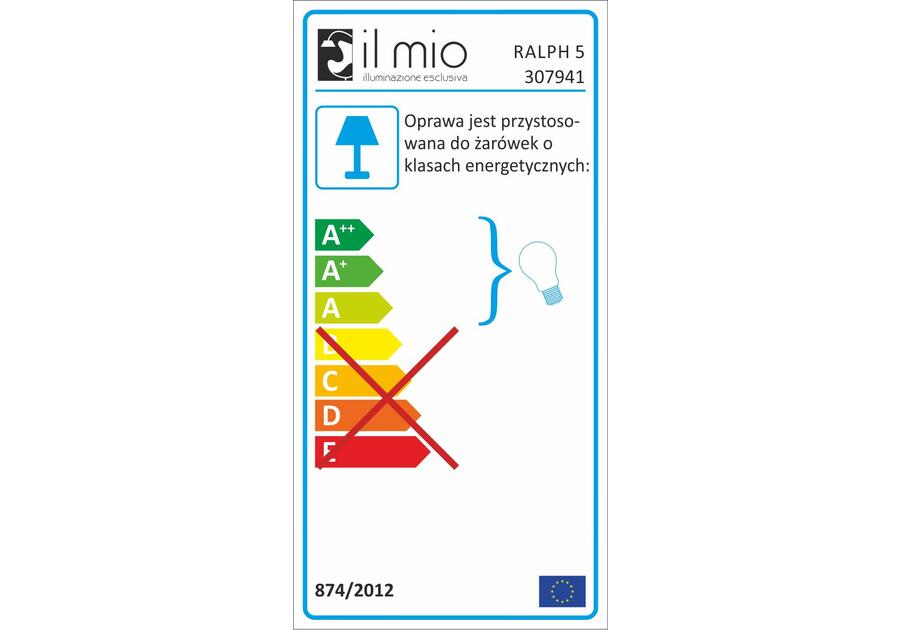 Zdjęcie: Lampa wisząca Ralph 5xE14 złoty mat IL MIO