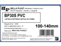 Zdjęcie: Listwa PVC startowa regulowana, okapnikowa z siatką BP30 S 100-140 L200 biała BELLA PLAST