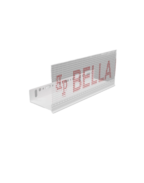 Zdjęcie: Listwa PVC startowa regulowana, okapnikowa z siatką BP30 S 100-140 L200 biała BELLA PLAST