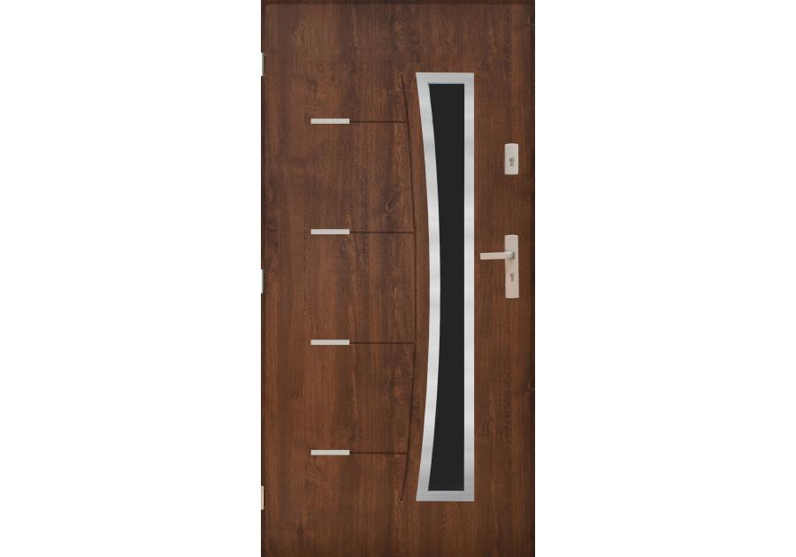 Zdjęcie: Drzwi zewnętrzne bristol orzech 80l komplet PANTOR