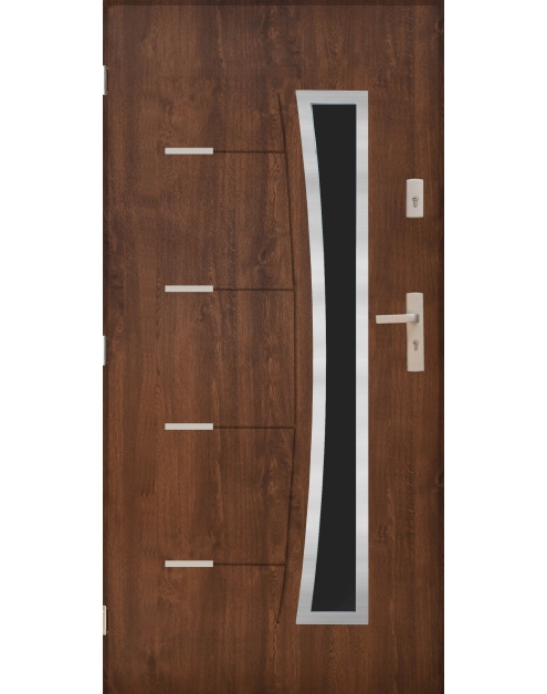 Zdjęcie: Drzwi zewnętrzne bristol orzech 80l komplet PANTOR