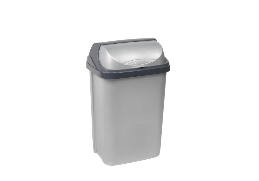 Zdjęcie: Kosz na śmieci z odchylaną pokrywą rasmus 10 L srebrny KEEEPER