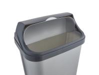 Zdjęcie: Kosz na śmieci z odchylaną pokrywą rasmus 10 L srebrny KEEEPER