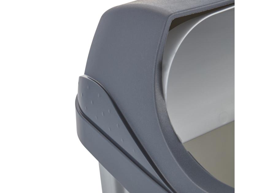 Zdjęcie: Kosz na śmieci z odchylaną pokrywą rasmus 10 L srebrny KEEEPER