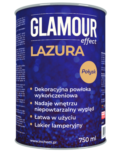 Zdjęcie: Glamour Effect Lazura połysk 750 ml INCHEM POLONIA