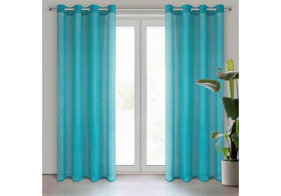 Zdjęcie: Firana gotowa Rebecca 140 x 250 cm Turkusowy EUROFIRANY