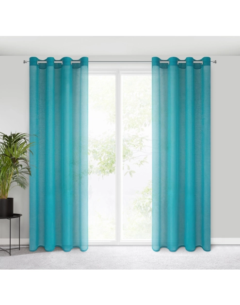 Zdjęcie: Firana gotowa Rebecca 140 x 250 cm Turkusowy EUROFIRANY