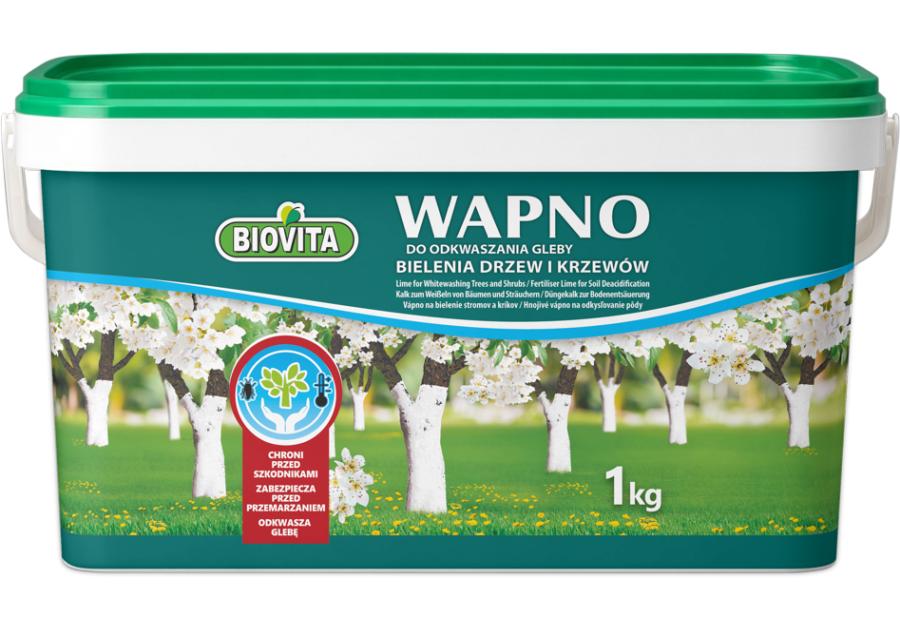 Zdjęcie: Wapno do bielenia i odkwaszania gleby wiadro 1kg BIOVITA