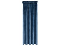 Zdjęcie: Zasłona z welwetu 135x250 cm na taśmie granatowa EUROFIRANY