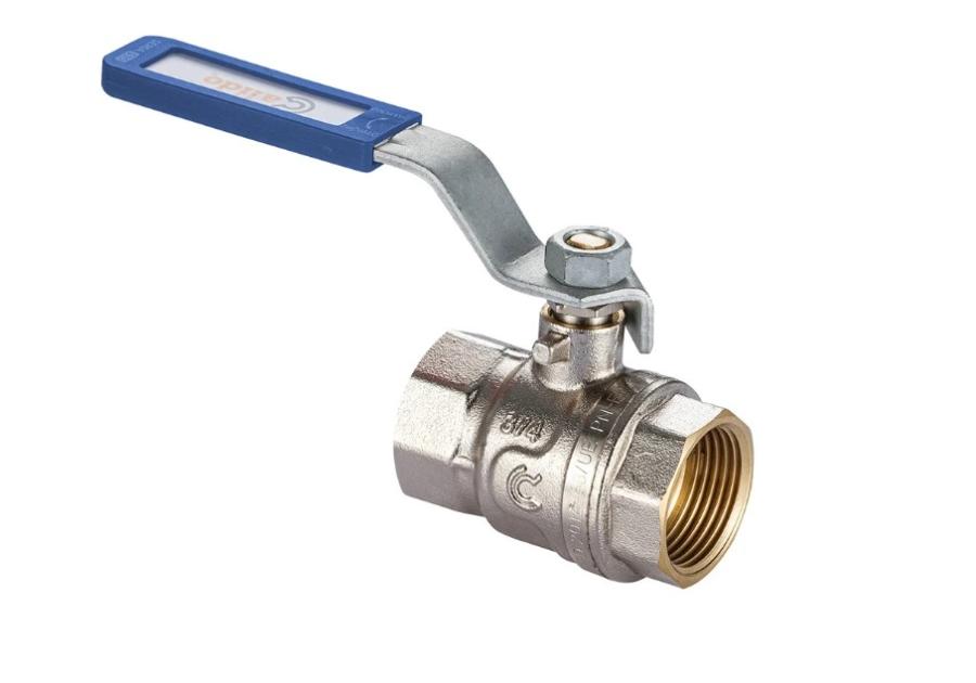 Zdjęcie: Zawór kulowy S30 z niebieską rączką, z okienkiem W/W 1/2", PN30 CALIDO