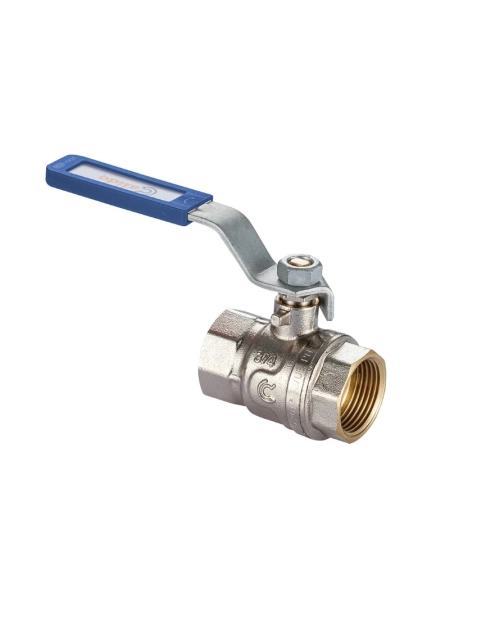 Zdjęcie: Zawór kulowy S30 z niebieską rączką, z okienkiem W/W 1/2", PN30 CALIDO