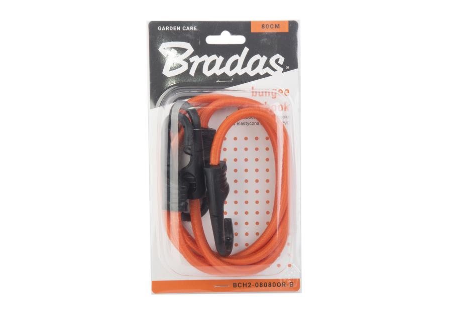 Zdjęcie: Guma elastyczna z hakiem metalowym pokrytym PVC Bungee Cord Hook 80 cm, 2 sztuki BRADAS