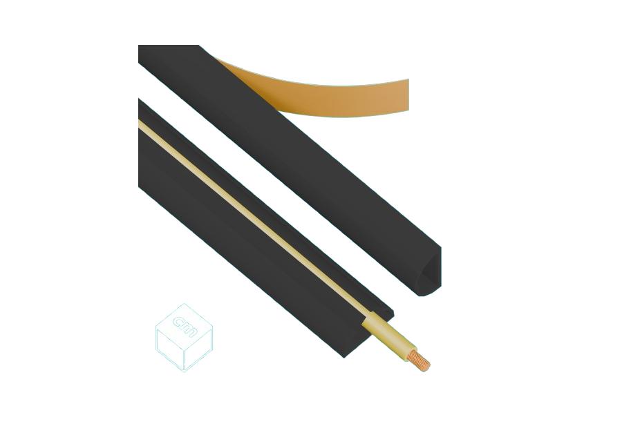 Zdjęcie: Listwa szybki montaż 9/16 1,15 m czarna AKS Zielonka