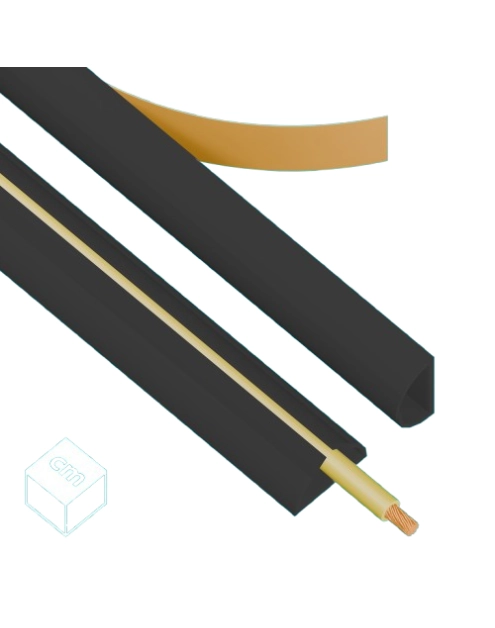 Zdjęcie: Listwa szybki montaż 9/16 1,15 m czarna AKS Zielonka