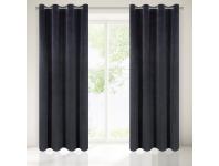Zdjęcie: Zasłona gotowa Tycjan 140x250 cm czarny EUROFIRANY