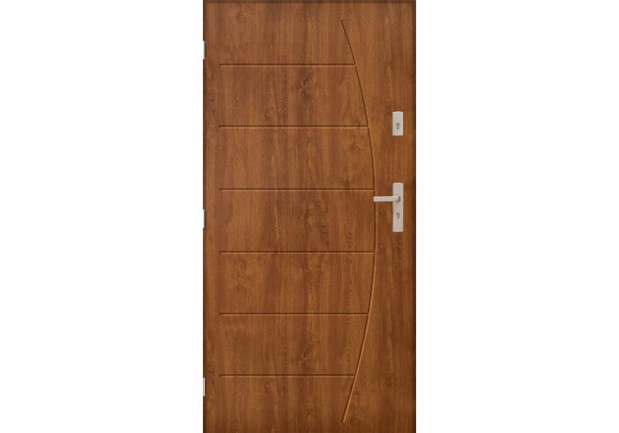 Zdjęcie: Drzwi zewnętrzne korab złoty dąb 80l komplet PANTOR